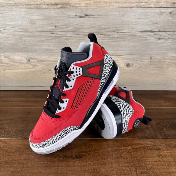 Nike Air Jordan Spiz'ike Low Toro Mens Size 11 Gym Red Black Gray FQ1759 600 - Picture 1 of 9